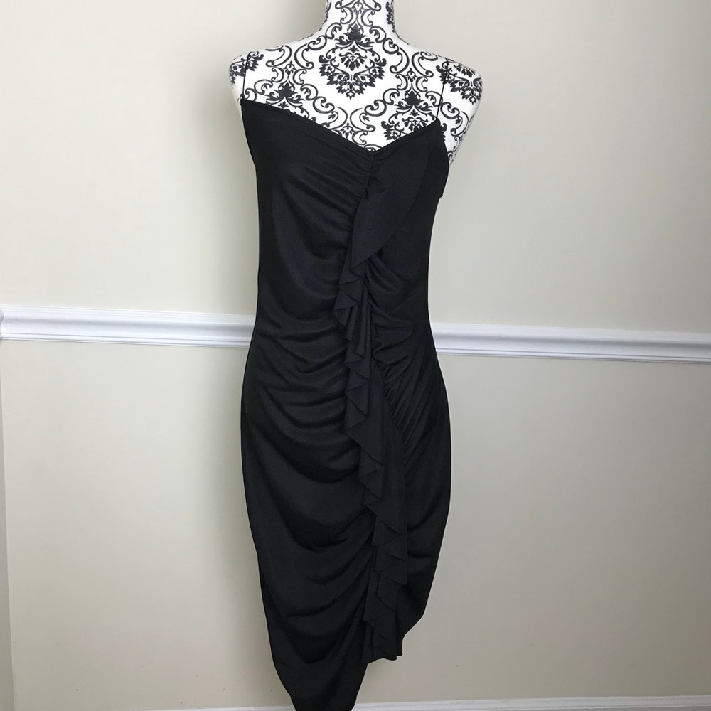 Zara | Ruffle dress black SZ L